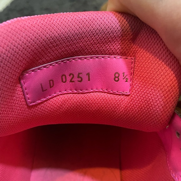 Louis Vuitton Pink And Brown Trainers - Picture 5 of 9